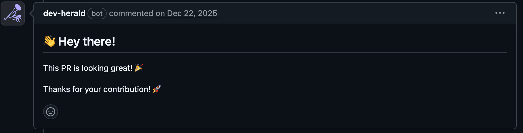 Simple Comment Example